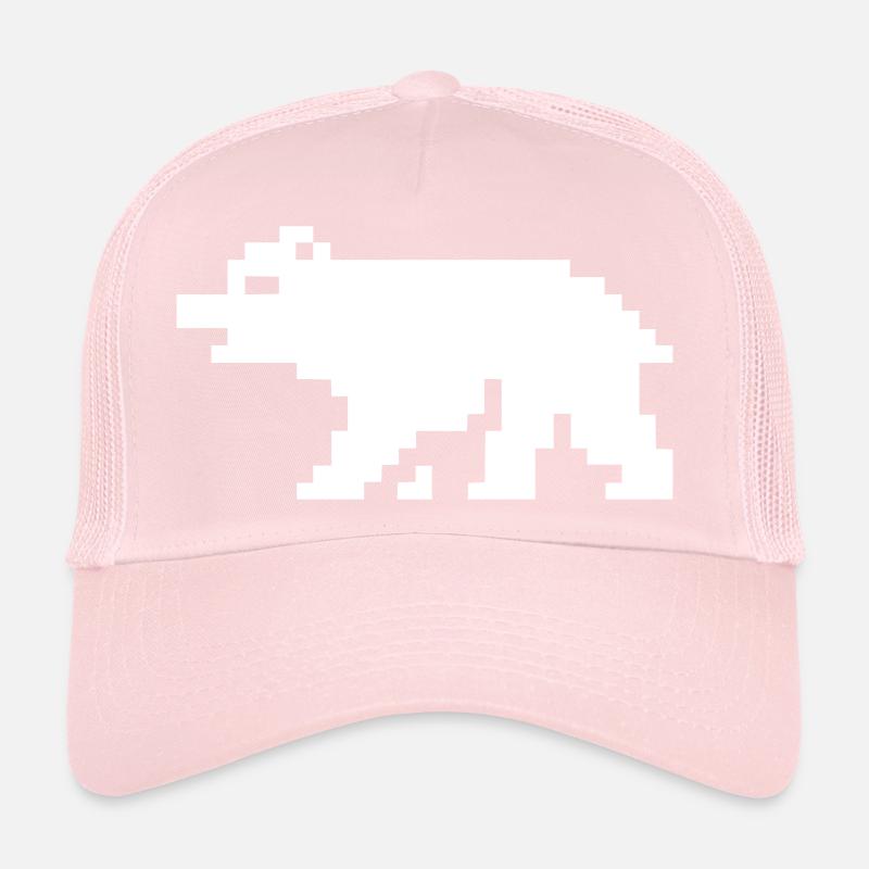 Ours en pixels 8 bits Casquette trucker 