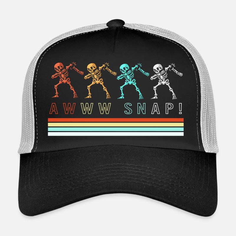 Armbruch Halloween Skelett Knochen Knochenbruch Trucker Cap