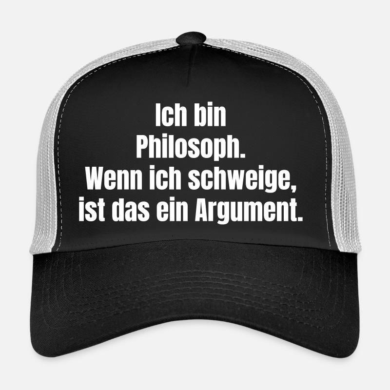 Philosophisches Schweigen als Argument - Trucker Cap - Schwarz/Steingrau