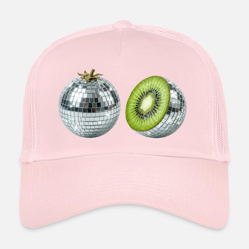 Kiwi Disco Mirror Ball Trucker Cap