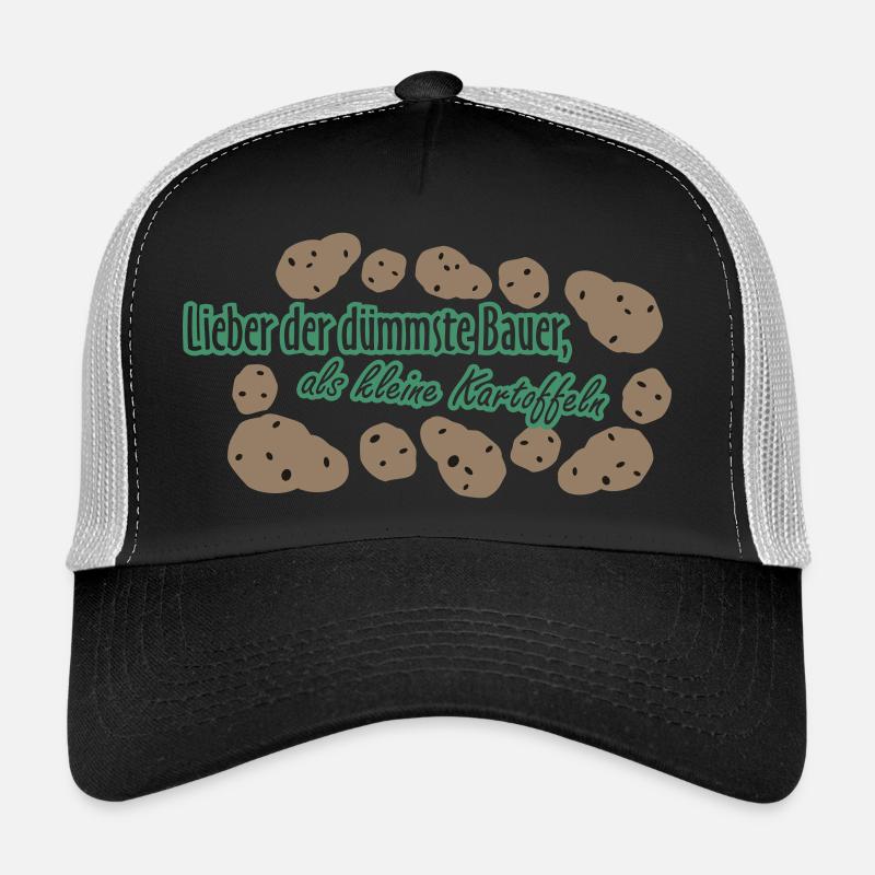 kartoffel bauer 3col - Trucker Cap - Schwarz/Steingrau