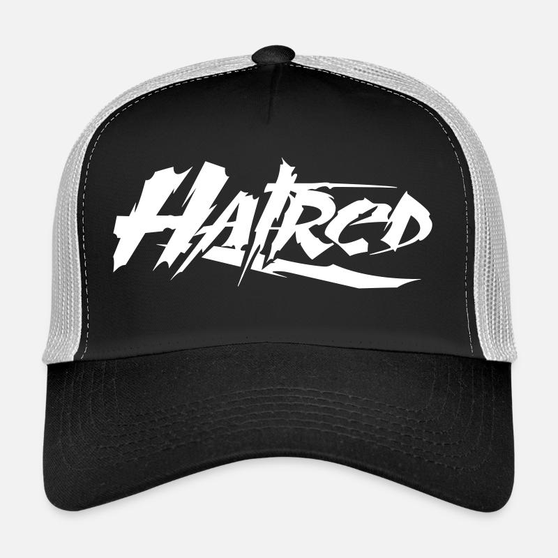Hatred Shirt Logo V-Ausschnit - Trucker Cap - Schwarz/Steingrau