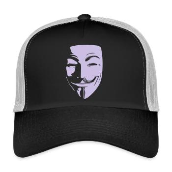 guy fawkes - Trucker Cap - Schwarz/Steingrau - Vorne
