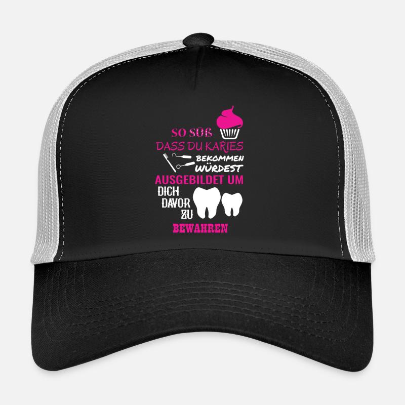 Zahnarzthelferin - Trucker Cap - Schwarz/Steingrau