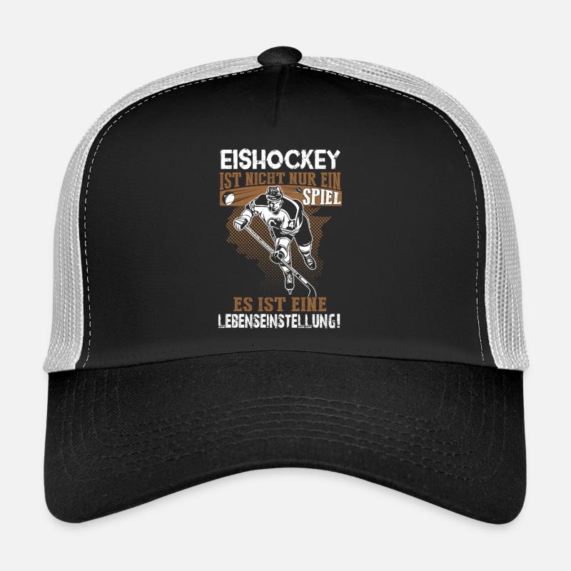 Eishockey - eine Lebenseinstellung - Trucker Cap - Schwarz/Steingrau
