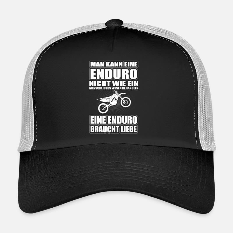 Enduro braucht Liebe - Trucker Cap - Schwarz/Steingrau
