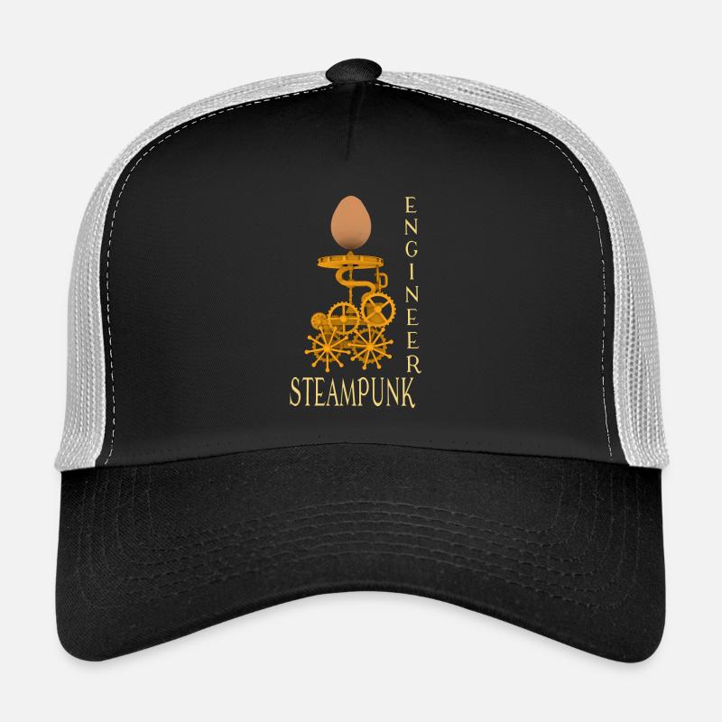 Steampunk Engineer - Trucker Cap - black/stone grey