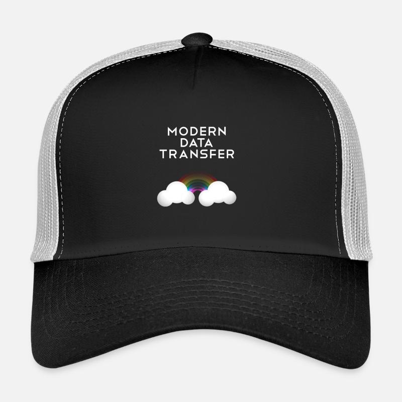 Modern Data Transfer Clouds Computer Scientist Gift Trucker Cap