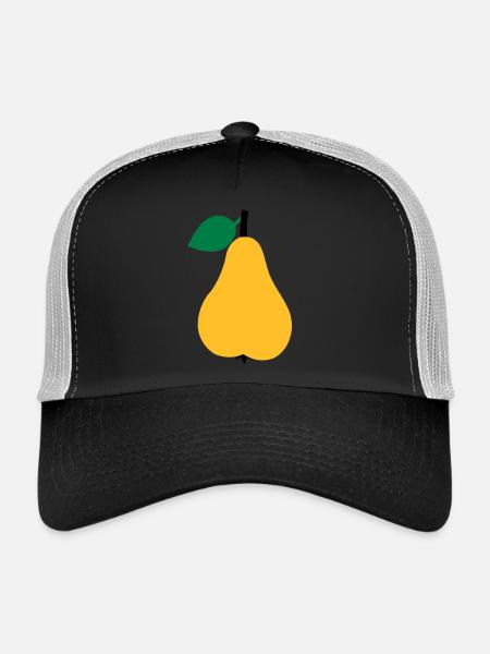 poire - Casquette trucker  - noir/gris pierre - Devant