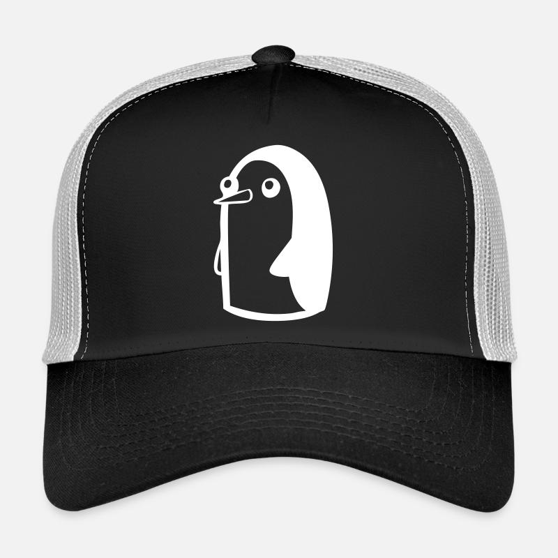 Süßer Pinguin Comic - Trucker Cap - Schwarz/Steingrau