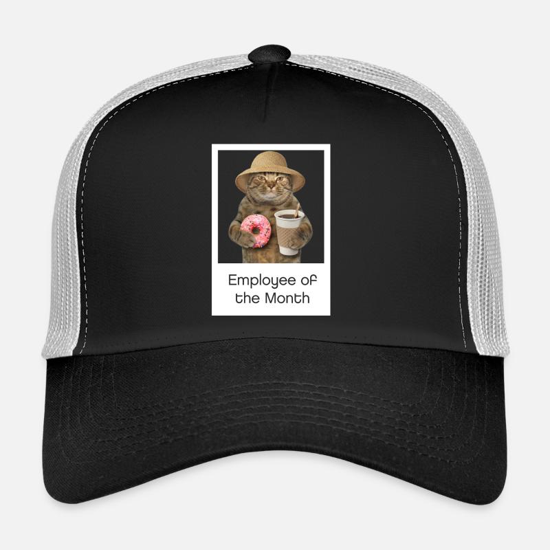 Cat Design -Cat Shirt - Employé du mois Casquette trucker 