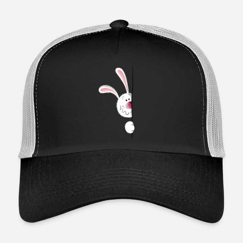 Blanc Lapin Casquette trucker 