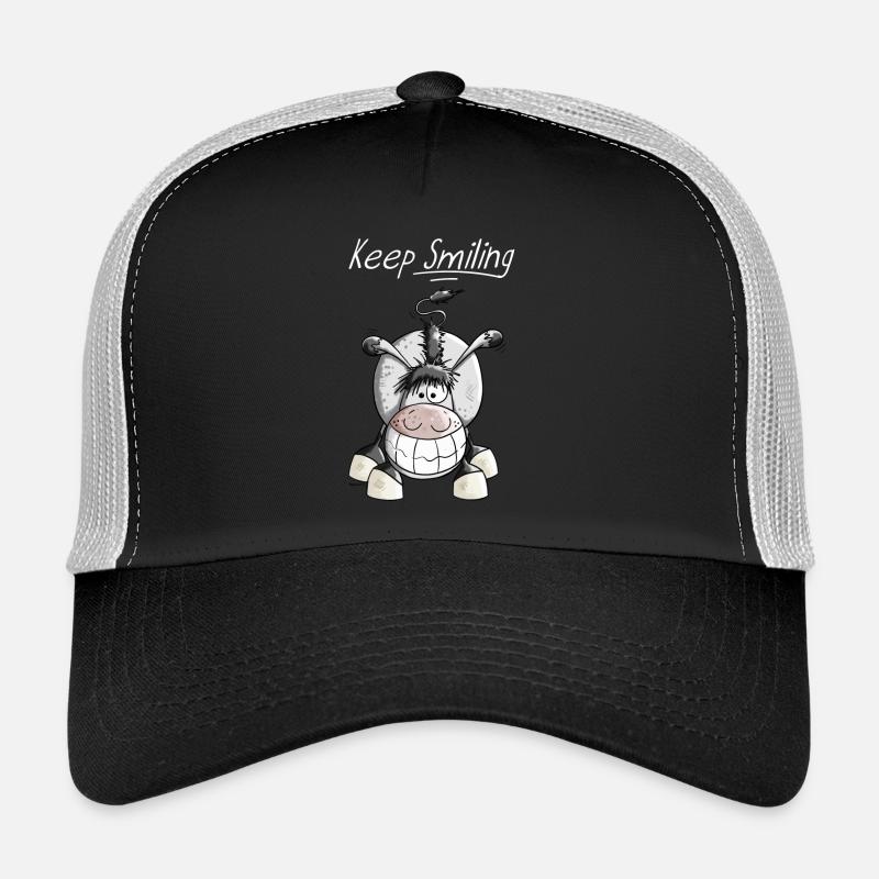 Keep Smiling Âne Casquette trucker 