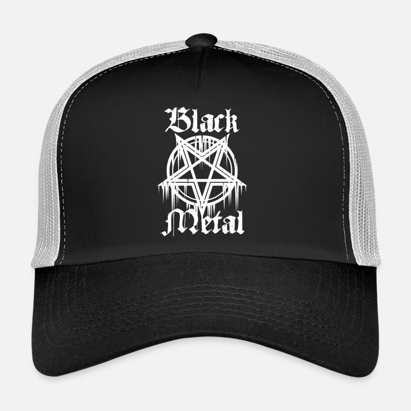 Black Metal mit Pentagramm - Trucker Cap - Schwarz/Steingrau