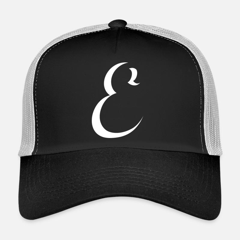 Lettre E, nom, la lettre E Casquette trucker 