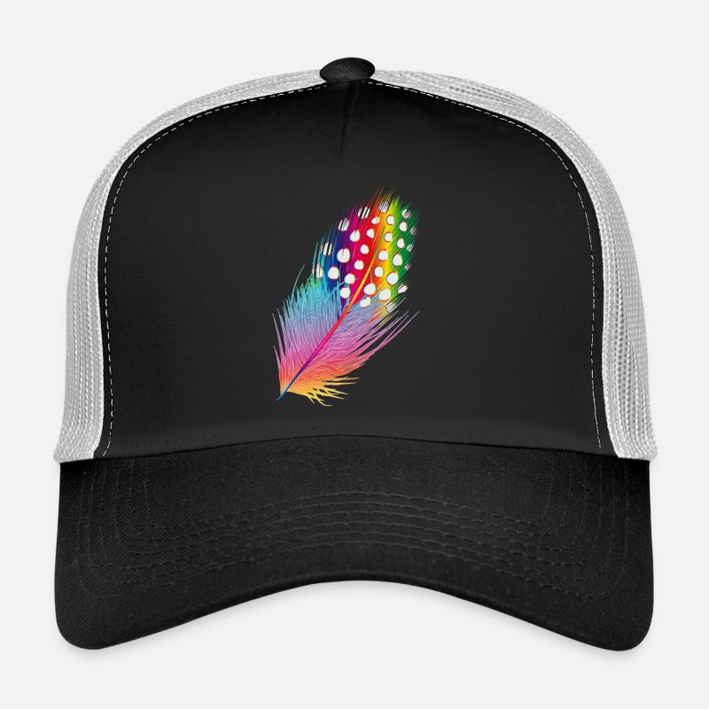 plume de pintade dessinée et colorée Casquette trucker 