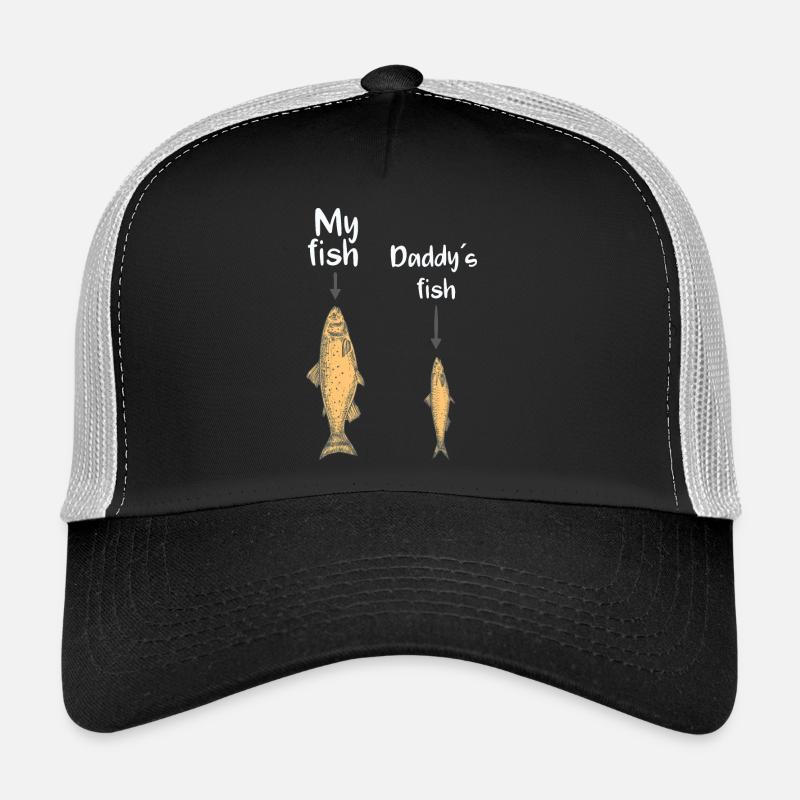 My fish, Daddy´s fish - Truckerkeps - svart/stengrå