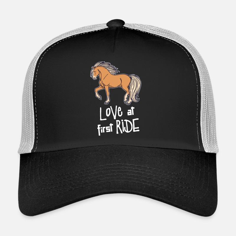 Islandpferde Statement Pferde Isländer Pferdeliebe - Trucker Cap - Schwarz/Steingrau
