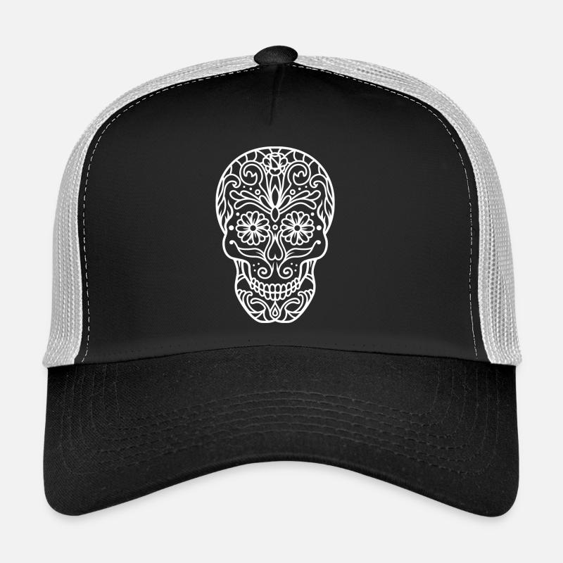 Biker and skull. - Trucker Cap - black/stone grey