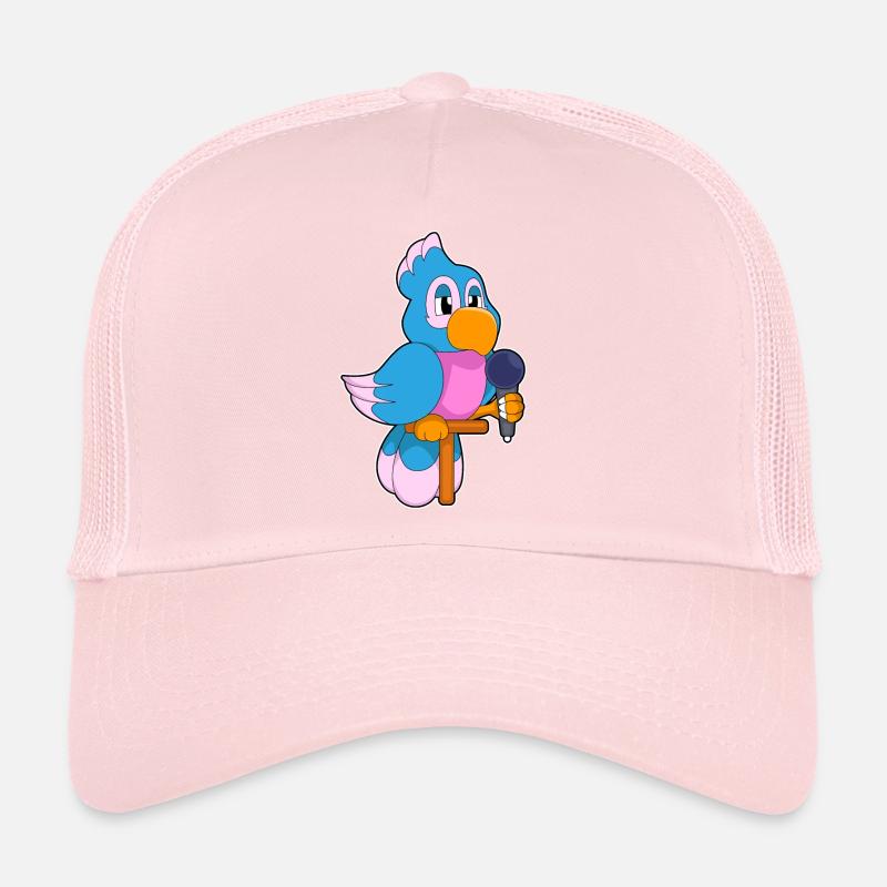 Parrot Singer Microphone Chant Casquette trucker 