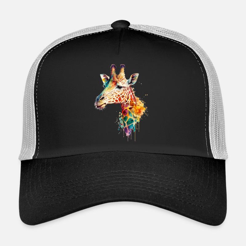 Giraffe - Trucker Cap - Schwarz/Steingrau