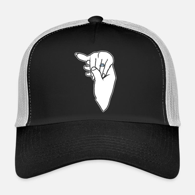 Bague de mariage de fiançailles Main Casquette trucker 