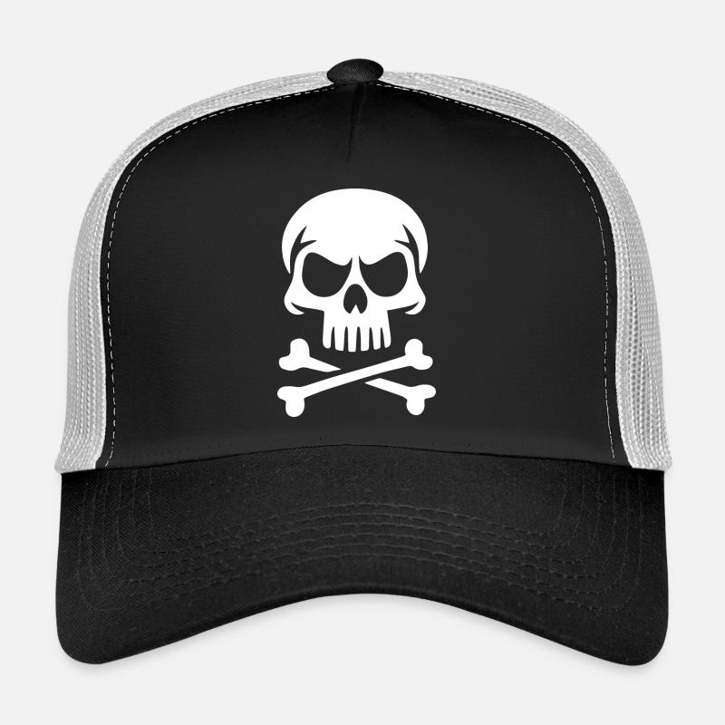 Sapiens Schädel - Trucker Cap - Schwarz/Steingrau
