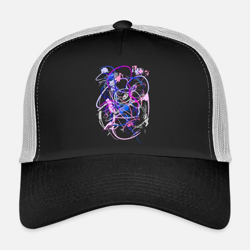 Abstrakt - Trucker Cap - Schwarz/Steingrau