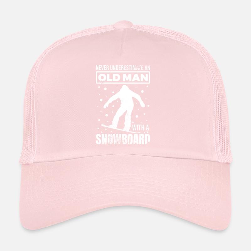 Old snowboarder grandpa Trucker Cap