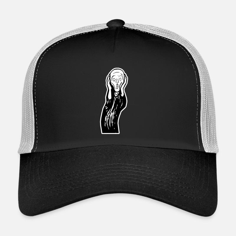 Scream Face - Trucker Cap - black/stone grey