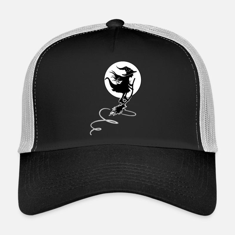 Sorcière volant au clair de lune - Halloween Design Casquette trucker 