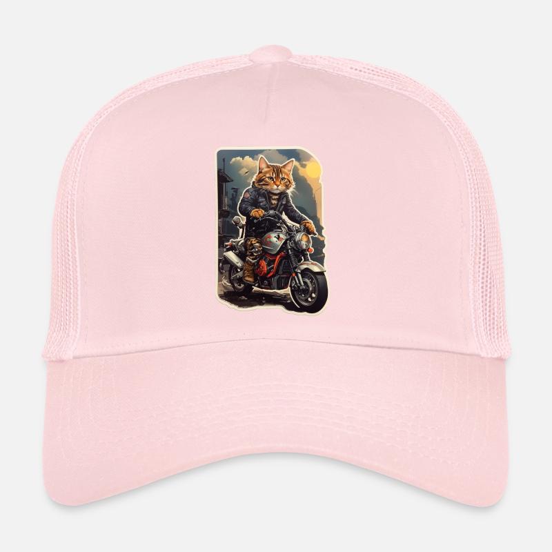 chat moto Casquette trucker 