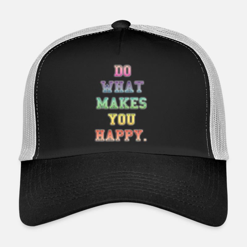 Message de bonheur coloré inspirant Casquette trucker 