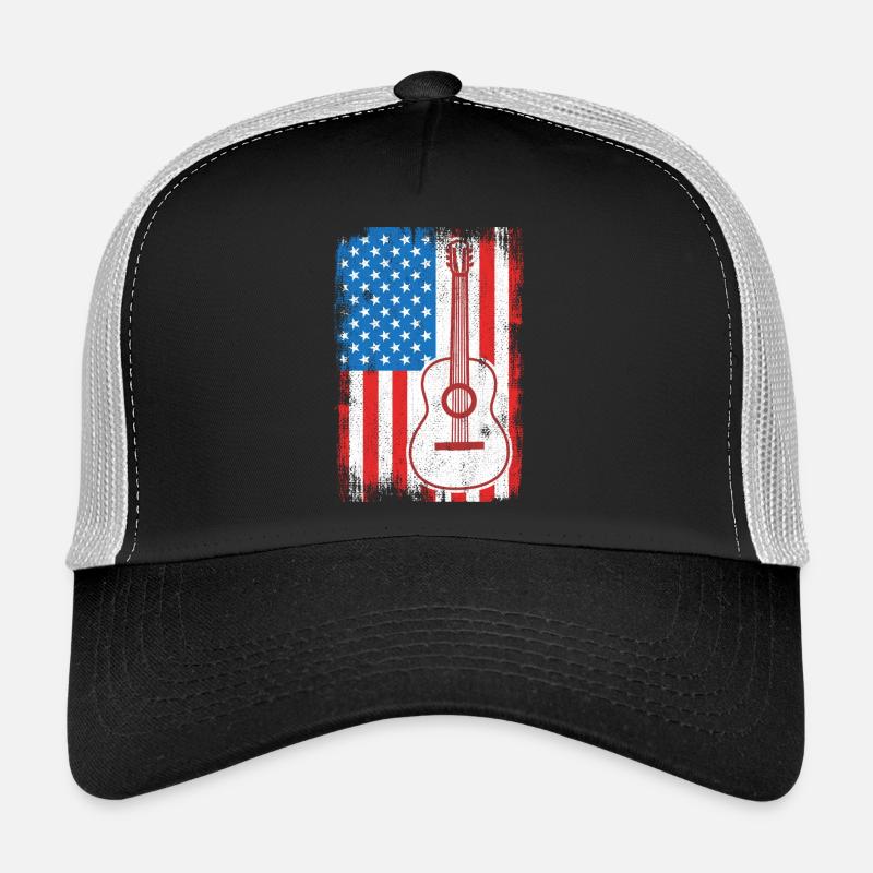 Guitariste de U.S. Flag Casquette trucker 
