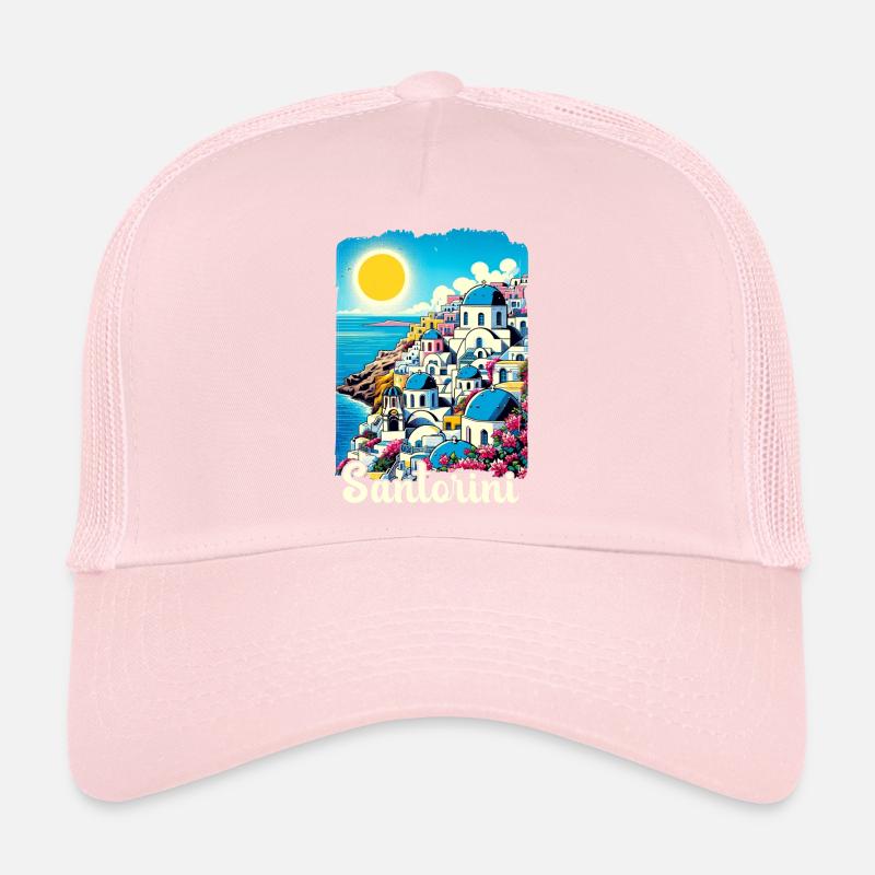 Santorin, Grèce, océan, volcan Akrotiri Casquette trucker 