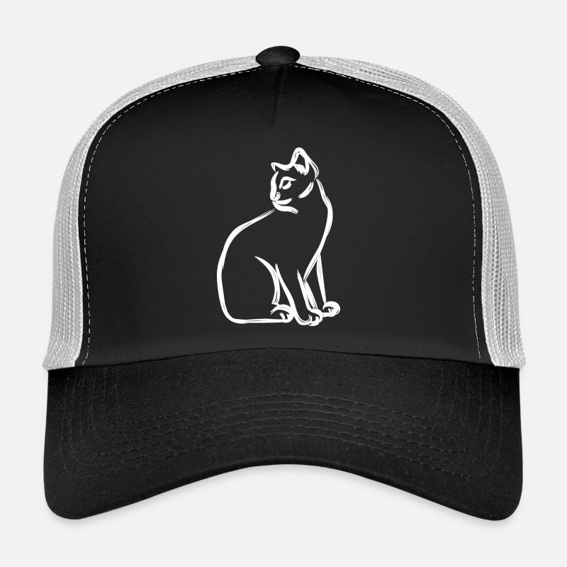 Dessin de chat Casquette trucker 