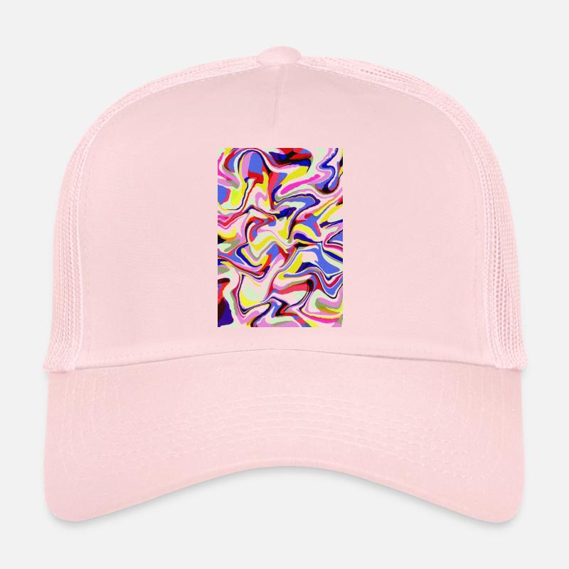 Abstract colorful pattern liquid Trucker Cap