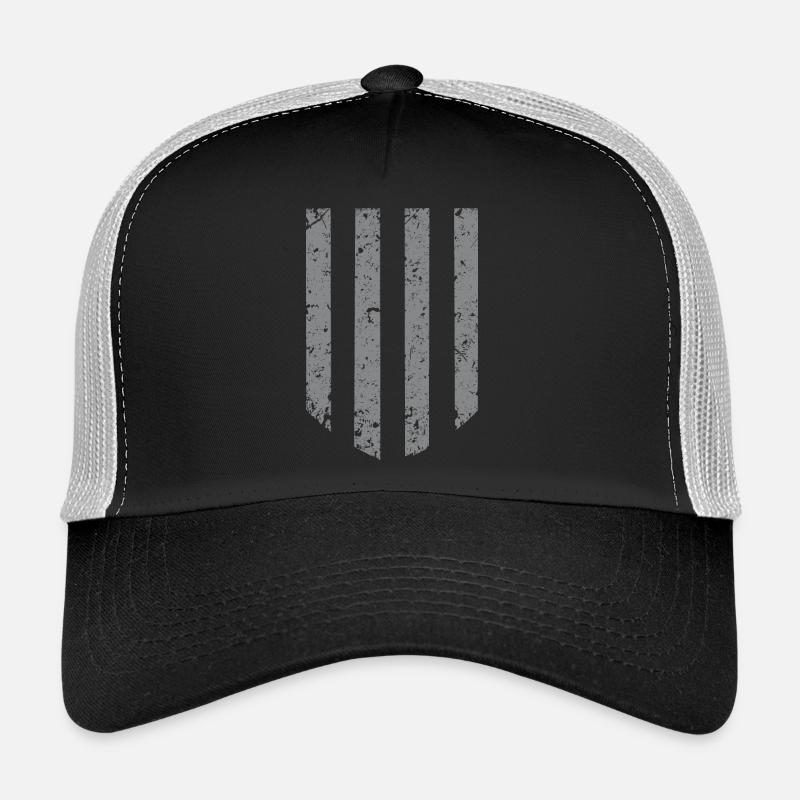 Fond à rayures - Gris Casquette trucker 
