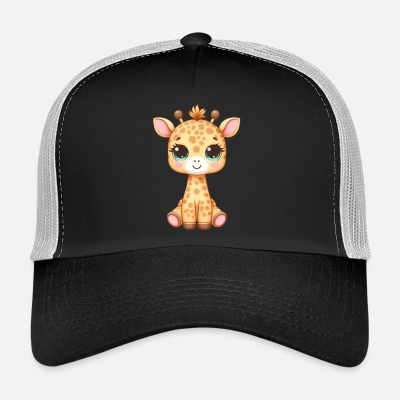 Bébé Girafe - Casquette trucker  - noir/gris pierre