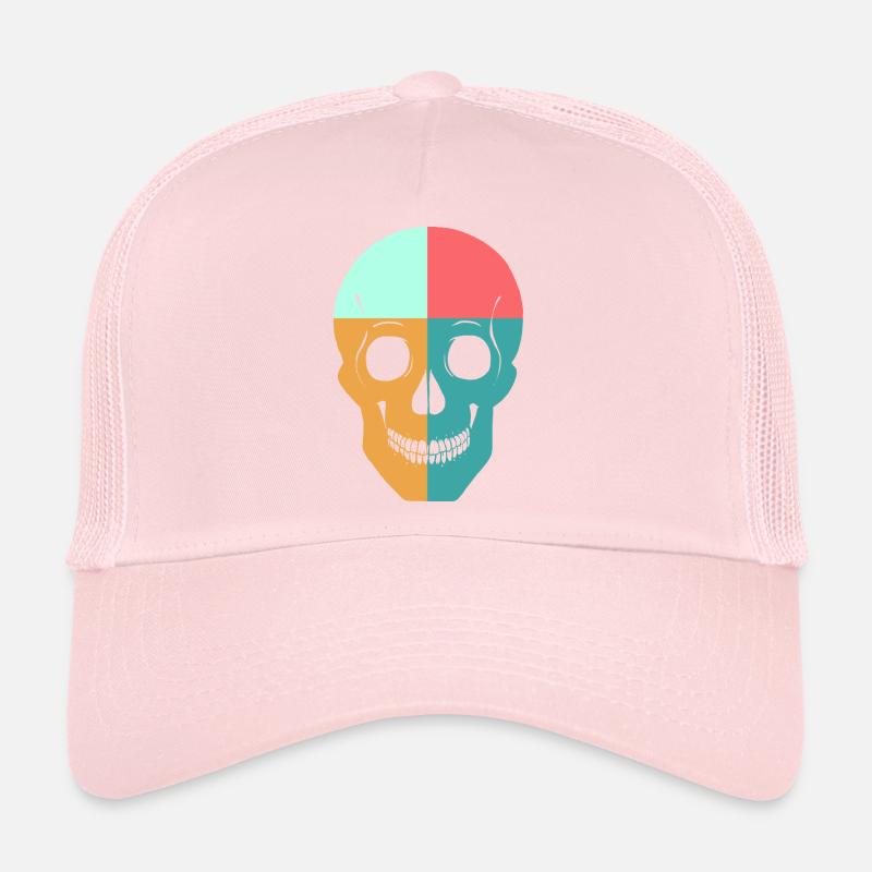 Crâne Quadricolore Casquette trucker 