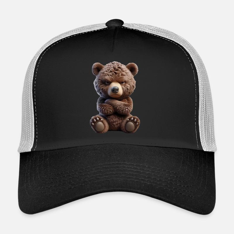 Bear grim 2 - Trucker Cap - black/stone grey