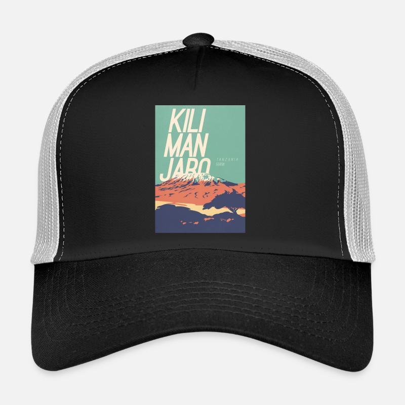 Kilimanjaro Vibes - Trucker Cap - Schwarz/Steingrau