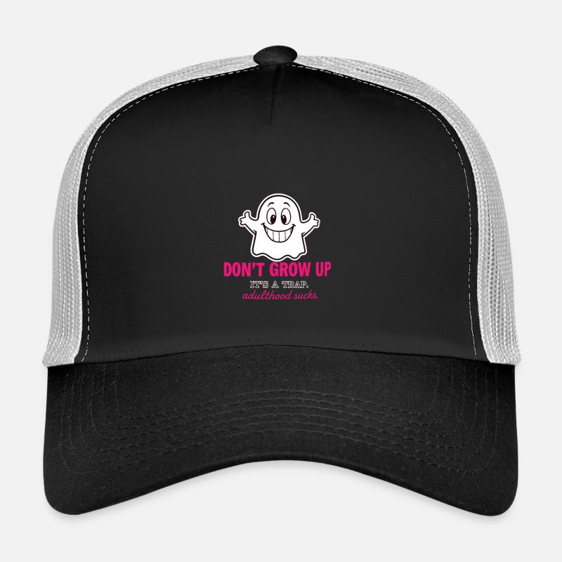 Don't grow up - Trucker Cap - black/stone grey