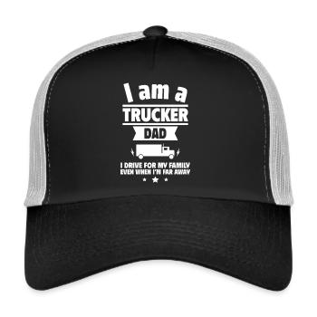 Trucker Dad Gift for Father's Day - Trucker Cap - black/stone grey - Front
