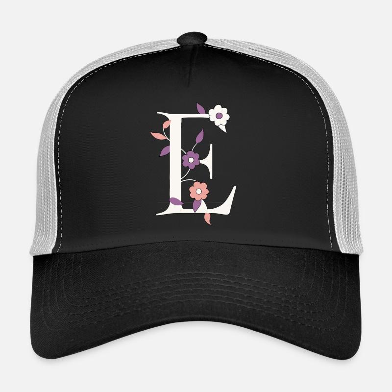Lettre E Monogramme Rétro Casquette trucker 