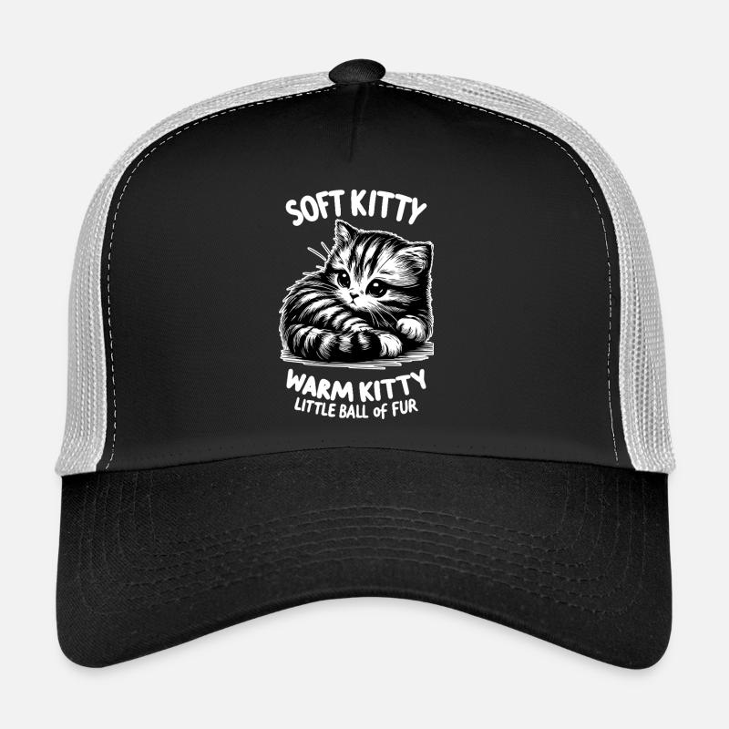 Soft Kitty (dark) - Trucker Cap - black/stone grey