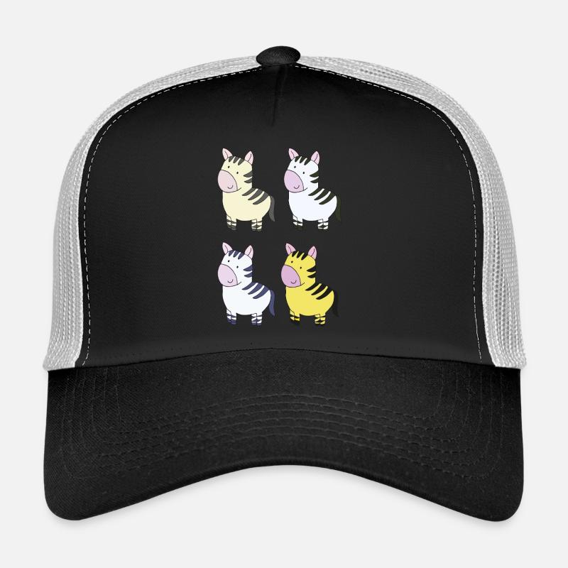 Zèbre coloré Casquette trucker 