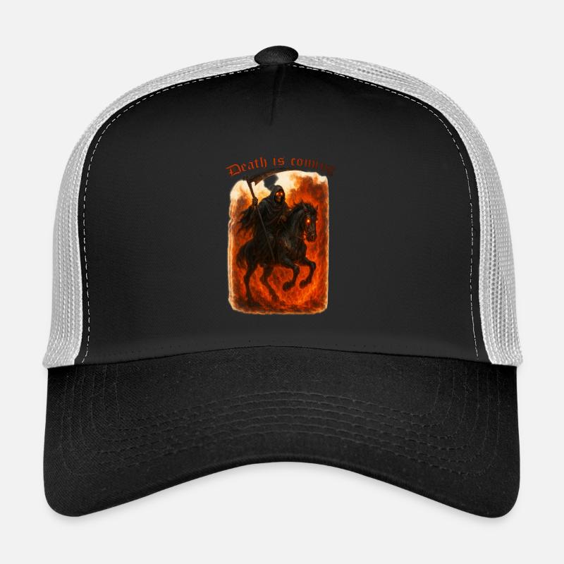 Death is comming - Trucker Cap - Schwarz/Steingrau