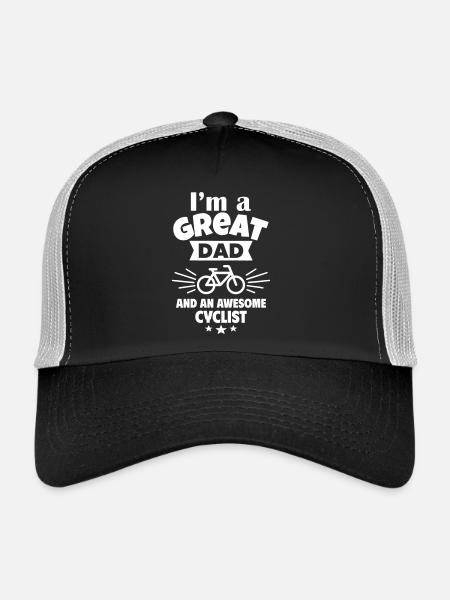 Je suis un bon père et un cycliste fort - Casquette trucker  - noir/gris pierre - Devant