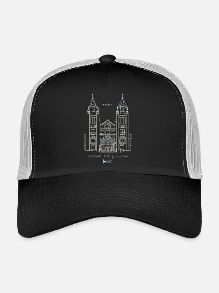 London, Natural History Museum NHM, Drawing, UK - Trucker Cap - black/stone grey - Front